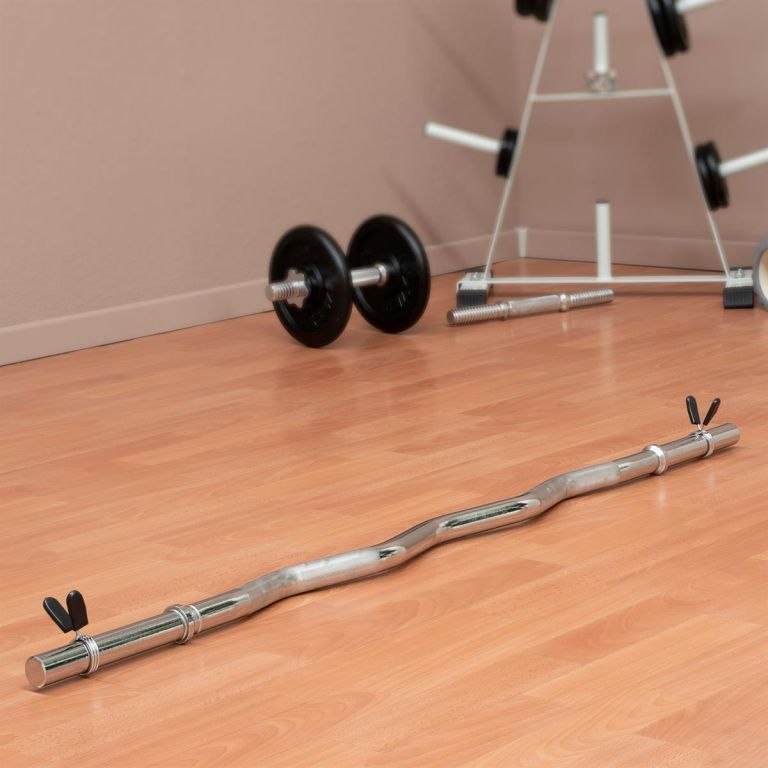 MAXXIVA Zakrzywiony dwuręczny gryf EZ 120 cm, srebrna